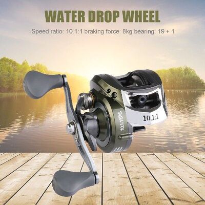 10:1 All Metal Low Profile Baitcasting Fishing Reel Sea Rod