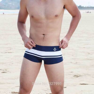 new Men's Sexy Swimming Trunks Patchwork Men&amp
