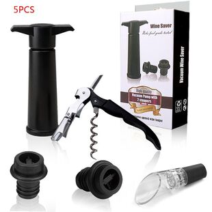 5pcs Champagne Red Wine Bottle Stopper Opener Pourer