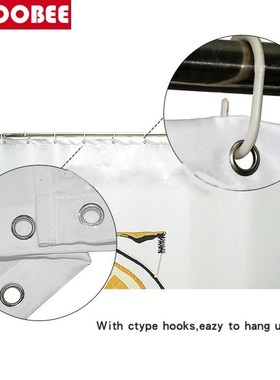 Cherry Blossoms Print Fabric Shower Curtains Bathroom Curtai