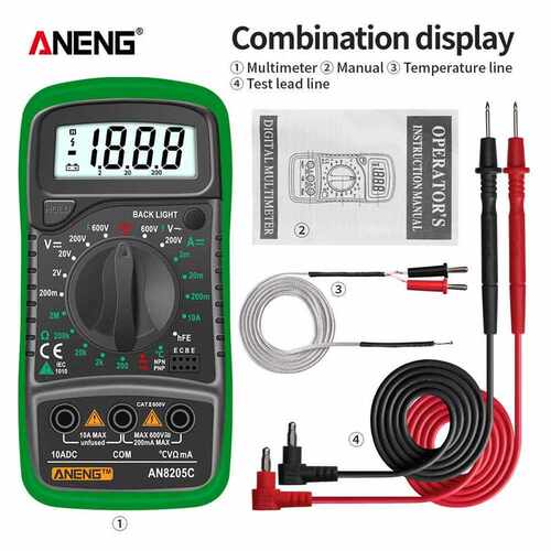 ANENG AN8205C Digital Multimeter AC/DC Ammeter Volt Ohm Test
