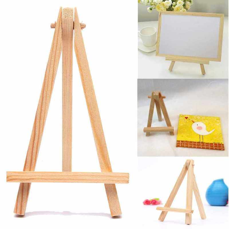 *12pcs kids mini wooden easel art painting name card stand d