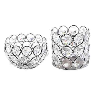 Hollow Crystal Candle Holders Pen Pot Organizer Candlestick
