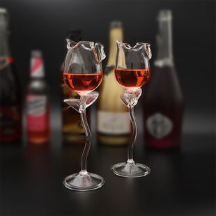 Fancy Red Wine Goblet Wine Cocktail Glasses 100ml Rose