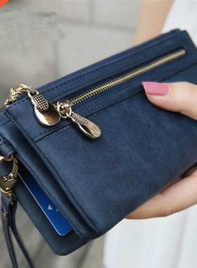 Big Capacity Women's Wallets Dull Polish Leather Wal