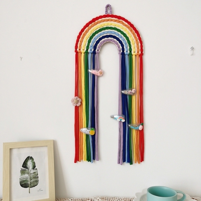 Rainbow Tassels Storage Decor Hair Bow Hanger Hanging Wall