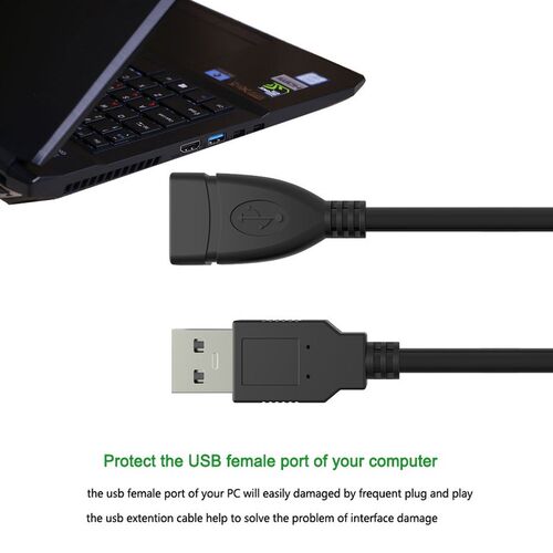 High Speed USB 2.0 Male To Female Extension Cable Connector