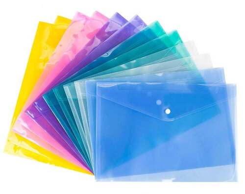A4 Clear Document Bag Paper File Folder Stationery School O