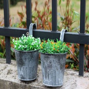Flower Pot Garden Hanging Balcony Plant Home Decor Metal