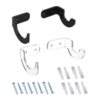 2 Pair Clear Black Acrylic Baseball Bat Rack Display Shelf