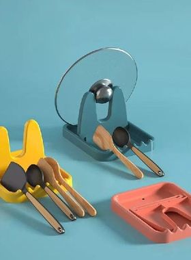 Foldable Pot Lid Rack Spoon Holder Stand Kitchen Organizer
