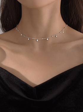 Choker Necklaces for Women Real 925 Sterling Silver Geometri