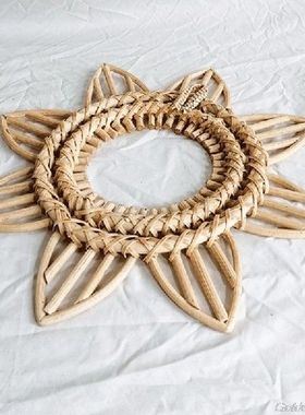 Rattan Frame Hanging Wall Mirror Frame Photo Wall Frames