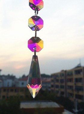 Top Quality 20pcs/lot 35mm AB Color Crystal Glass Icicle U-d