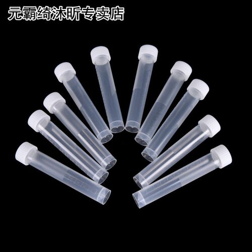 Hot 20pcsX 10ml Lab Plastic Frozen Test Tubes Vial Seal Cap
