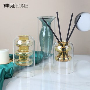 nordic home Desk decoration crystal vases for the interior H