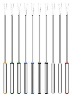 OUNONA 12pcs 24cm Stainless Steel Forks Cheese Fondue Forks
