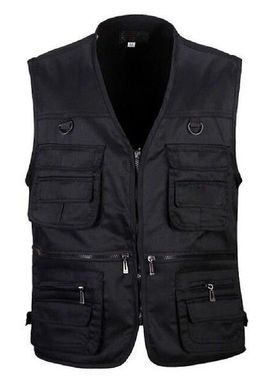 Men's Multi Pocket Zip Vest Hunting Fly Fishing Trav