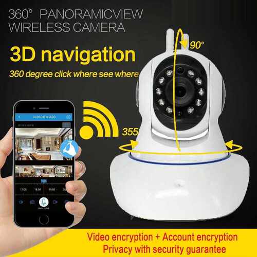 720P HD Home 360 Video Camera Security Camera WiFi Wireless