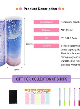 Boy Girls Teenage Pencil Case Stand Up Tranparent Statione