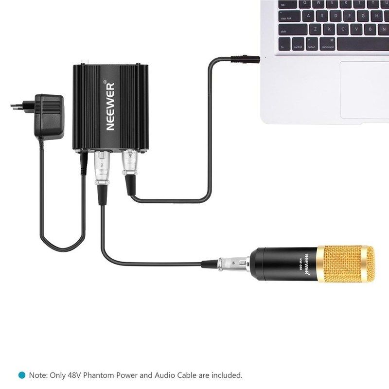 1-channel 48v phantom power supply adapter one xlr audio cab