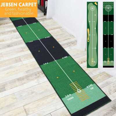 Indoor Golf Hitting Mat 300*50cm Putting Trainer Golf Practi