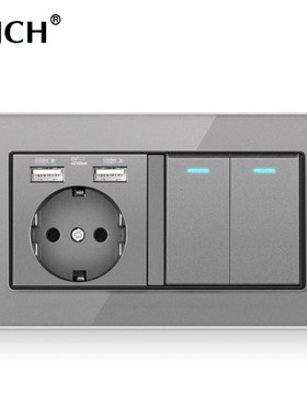 JHJCH eu wall socket with rocker switch, 220v 16a socket wit