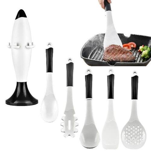 Silicone Kitchen Utensils 6PCS Cooking Utensil Set With