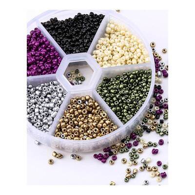2mm Glass Seed Beads Belt box set charm seedbeads Rondelle B