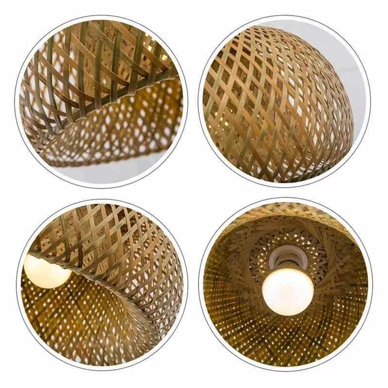 chinese hand knitted bamboo pendant lights weaving hanging l