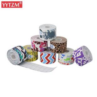 Elastic Printing Colourful Sports Muscle Tape 5cm 5m Cotton