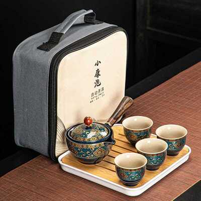 Portable Flower Exquisite Chinese Gongfu Kung Fu Tea Set Cer