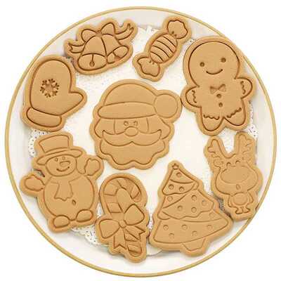 DIY Cake Tools Christmas Animal Cookie Cutter Set Cartoon Bi