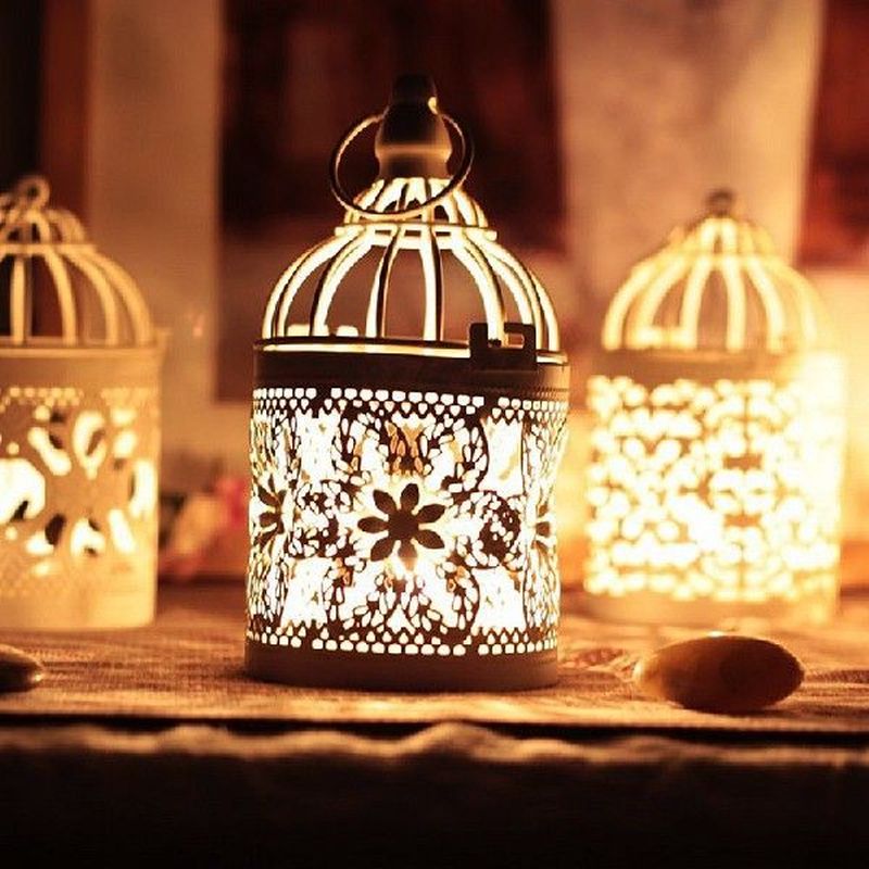 Ever Decorative Moroccan Lantern Votive Candle Holder