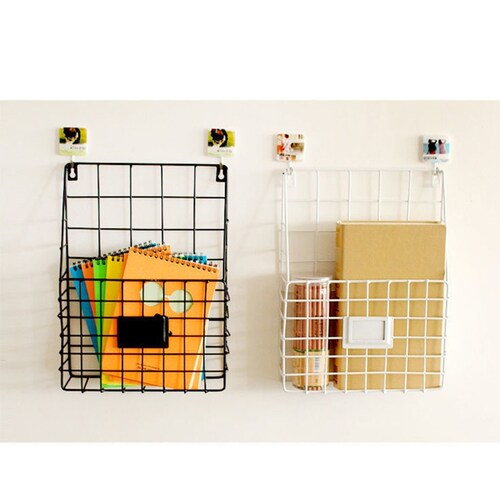 Mail Organizer Wire Basket Wall Mounted Magazine File
