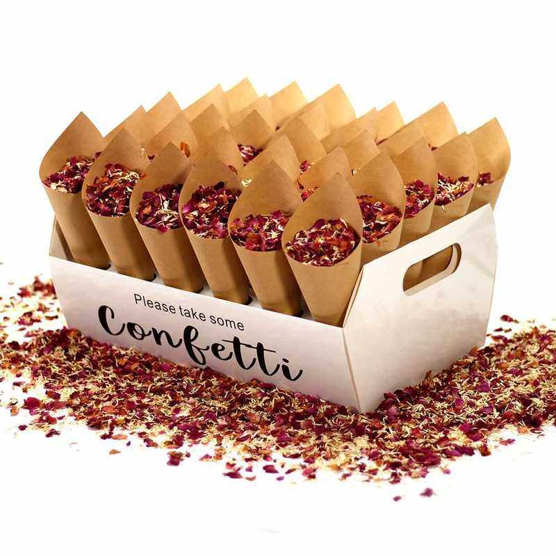 confetti cone holder eloman natural confetti cone stand box