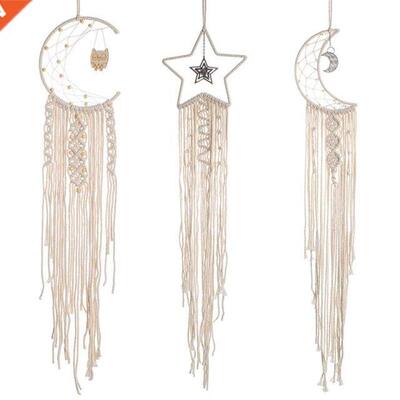 Bohemian Chic Macrame Wall Hanging Tapestry Moon Star Owl Dr