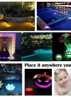 RGB Remote Control Submersible Light IP68 Waterproof Underwa