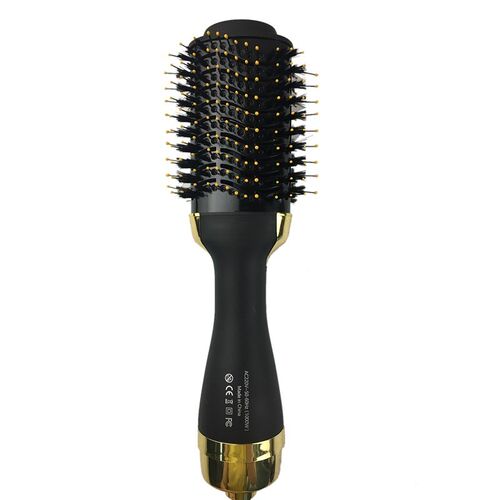 Comb Brush Hair-Dryer Iron Rotating-Roller Step 2-In-1 Negat