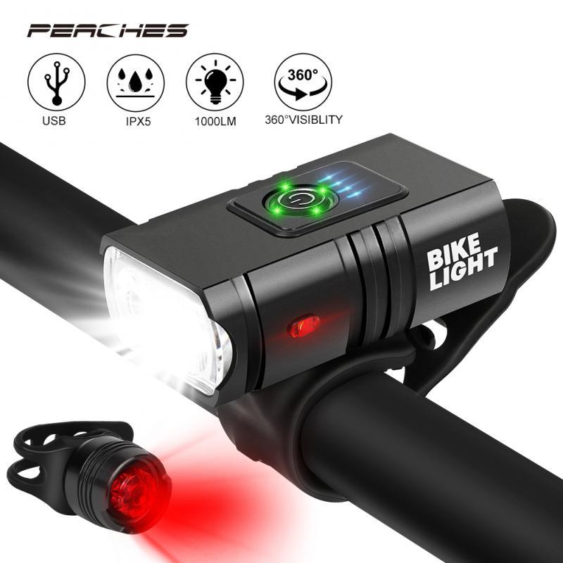 T6 LED Bike Light 1000LM 10W Bicycle Front Light USB