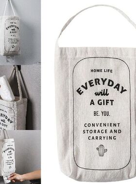 Plastic Bag Holder Natural Cotton Grocery Shopping Bag