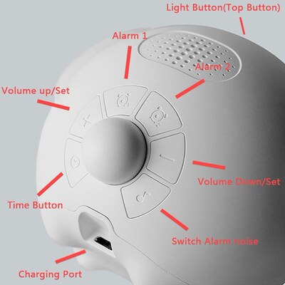 Youpin Cute Expression Alarm Clock Multi Function Digital L