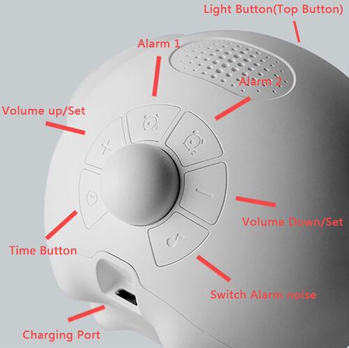 Youpin Cute Expression Alarm Clock Multi Function Digital L