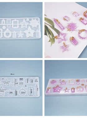 Diy Earrings Pendant Mold Crystal Epoxy Resin Casting