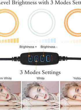 Photography LED Selfie Ring Light with Table Tripods Dimmabl