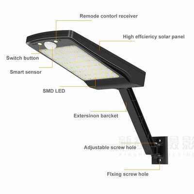 56 LED Solar Light Outdoor ing PIR Motion Sensor Panel Powe
