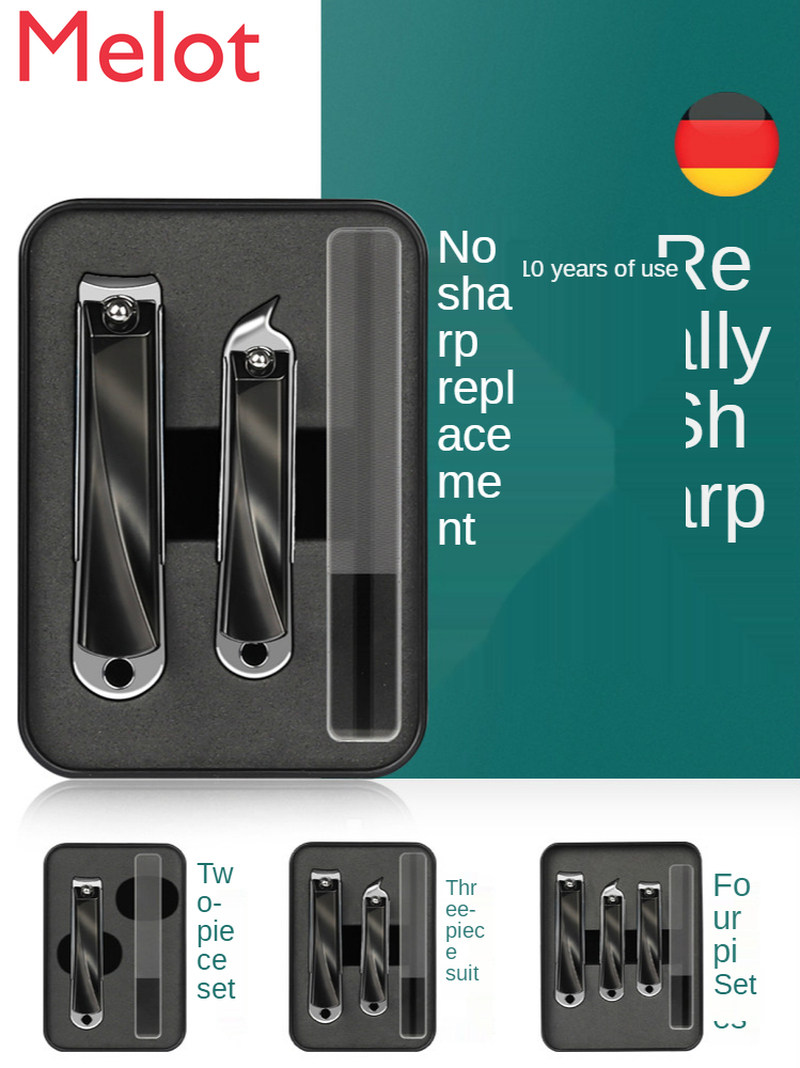 anti-splash nail scissor set nail clippers three-piece set