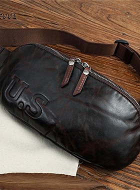 LEACOOL Cowhide Genuine Leather Messenger Bag Casual Crossb