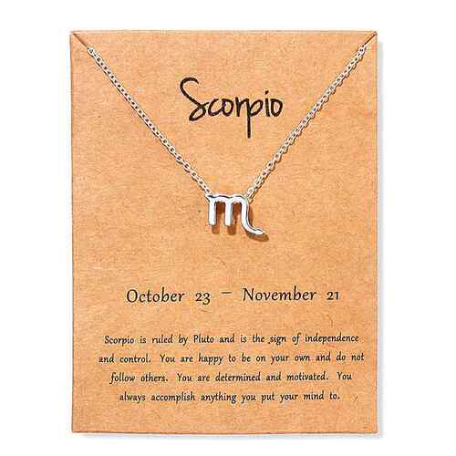 Hot Vintage Scorpio Aries Virgo Message Card Jewelry 12