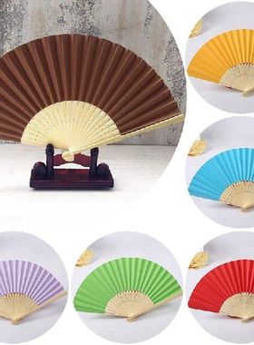 Hot 7 Inch Folding Paper Fan Pattern Folding Dance Wedding